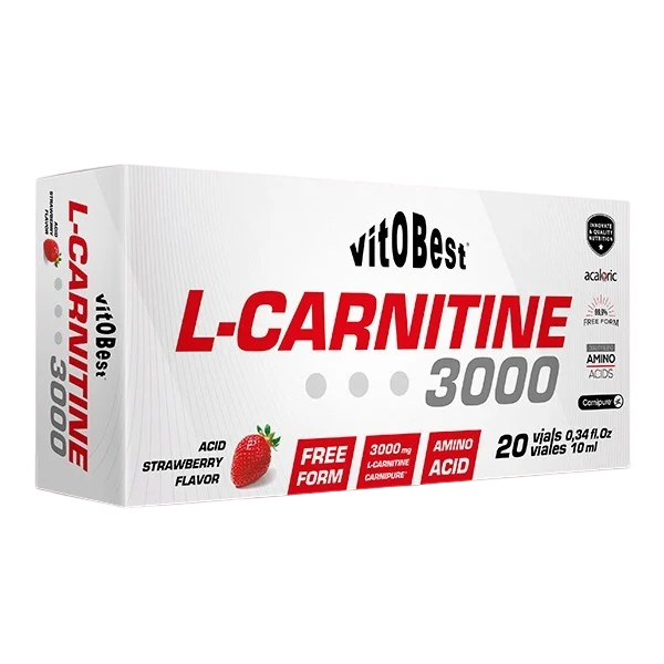 VITOBEST L-CARNITINE 3000 - 20 Viales 10 ml FRESA ACIDA